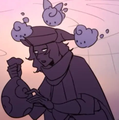 Un personaje morado ilustrado de Wollo